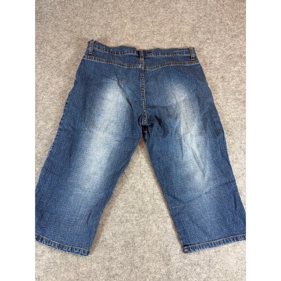 SO GSJC Capri Jeans Womens Size 9 Blue Denim Stretch Mid Rise Streetwear Y2K - Picture 2 of 6